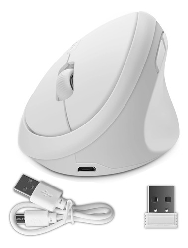 Mouse Inalámbrico, Mouse Recargable Ergonómico Vertical Inal