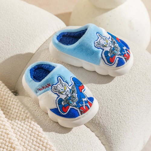 Zapatillas De Algodón For Niños Ultraman Con Dibujos Animad