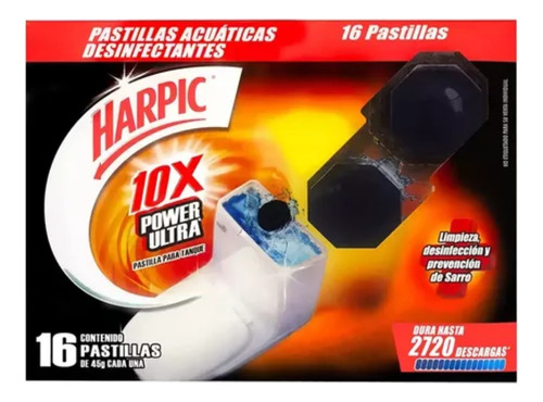 Harpic Power Ultra, Pastillas Desinfectantes Tanque 