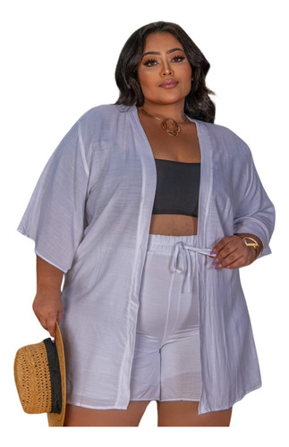 Kimono Conjunto Feminino Plus Size Enviamos Em 24 Horas