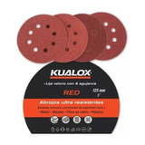 Lija Velcro Disco 125mm 8 Agujeros - Red 60 A 100 -x10u