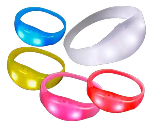 Pulsera Audioritmica - 3 Leds De Color - Kit De 10 Piezas