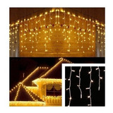 Cascada De Luces De Navidad Blanco Calido Seri 300 Led 6 M