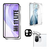 Kit Para Xiaomi 11 Lite Película Vidro 3d + Capa + Câmera 3d