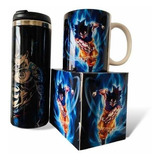 Termo + Taza Goku Azul Dragón Ball Personalizado.