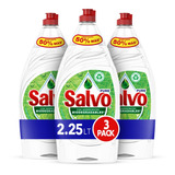 Pack X3 Botellas De Lavatrastes Líquido Salvo Pure 2.25l