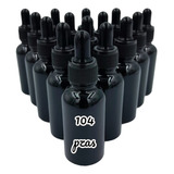 100 Goteros Vidrio 30ml Envase Negro, Tapa Rayada/negro