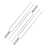 3x Espeto Duplo Aço Inox Lâmina 70cm, Espetos Churrasco