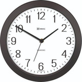 Relógio De Parede Preto 26 Cm Silencioso Herweg 660043-34