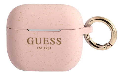 Protector Para AirPods 3 Guess Silicon Con Anillo Estuche