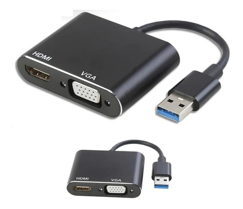 Cabo Adaptador Usb 3.0 Para Hdmi Vga Video Audio 1080p