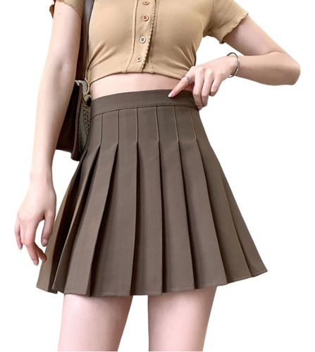 Falda Short Minifalda Plisada A Cuadros De Estilo Coreano