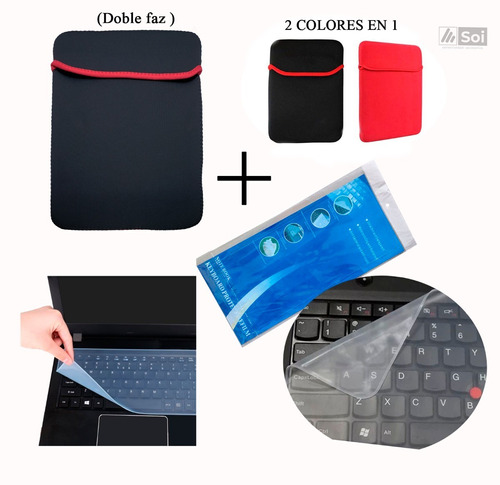 Funda Para Portátil Neopreno 14/15 Pulga + Membrana Teclado 