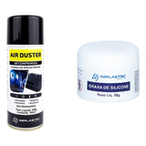 Graxa De Silicone 50g + Air Duster Ar Comprimido Implastec