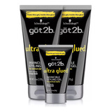 Ultra Glued 3 Pack Gel Para Peinado Cabello No Pegajosa