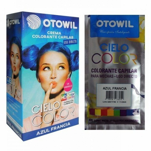 Otowil Tintura Color Fantasía - Cielo Color Azul Francia 