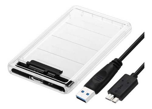 Caja Disco Duro Sata A Usb 3.0 Hdd De 2.5 Transparente