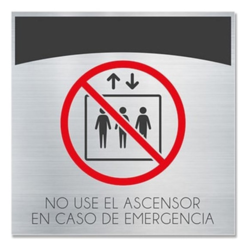 Aviso Señal No Use Ascensor En Caso Emergencia 15cm Acrilico