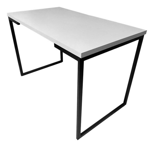 Mesa De Apoio Escritório Diretor Estilo Industrial 120x60cm Cor Branco