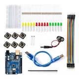 Kit Iniciante Placa Compatível Com Arduino Uno R3 Mega328p