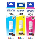 Kit 03 Cores Tinta Epson L4260 L4150 L4160 L6191 L6171 T504 