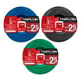 Cable Trefilcon 2.5mm Pack X3 Celeste+negro+ver/ama X100m Ea