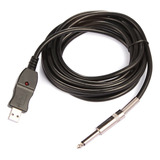 Cable De Grabación Usb De 3 M Para Guitarra A Ordenador, 6,5