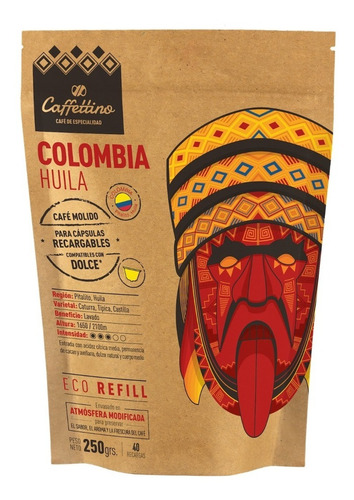 Café Colombia Para Recargar 40 Cápsulas Caffettino Dolce