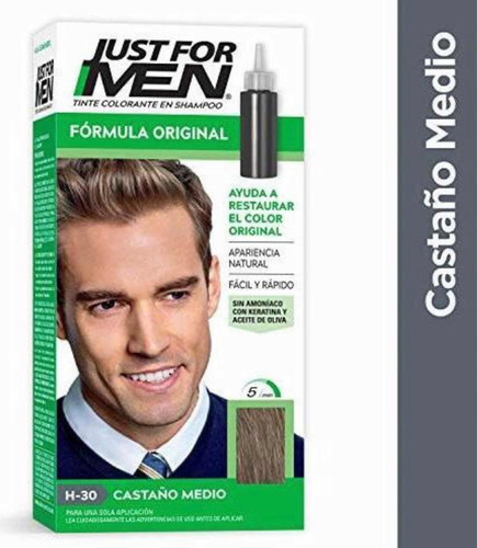 Just For Men Tinte Colorante Shampoo Castaño Medio