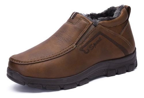 Zapatos De Algodón Cálidos De Terciopelo Grueso Para Hombre.