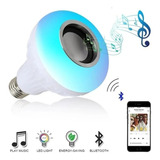 Lampada Musical Caixa Som Bluetooth Led Rgb Com Controle 