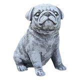 Adorable Pug Puppy Resina Estatua Escultura De Césped