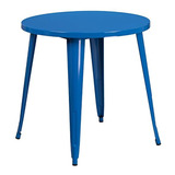 Flash Furniture 30 Round Blue Metal Indoor Mesa De Exterior