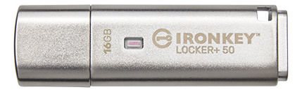 Memoria Usb-a Kingston Ironkey Locker+50 16gb Xts-aes 145mbs