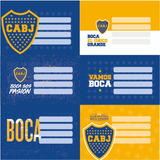 Etiquetas Escolares Boca Juniors X 12 Unidades Mooving