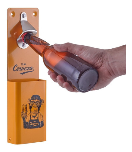 Abresodas Corcholatero Destapador De Pared Monkey Cerveza