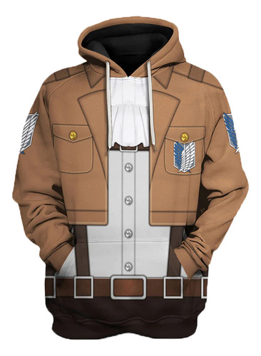 Traje De Cosplay Con Sudadera Y Pantalón De Attack On Titan