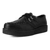 Creepers Bajos Piel Vegana Tuk F9321 Punk Rockabilly Demonia