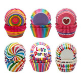 Forma Silicones Cupcakes Wrappers Bolo Muffin Papel Colorido
