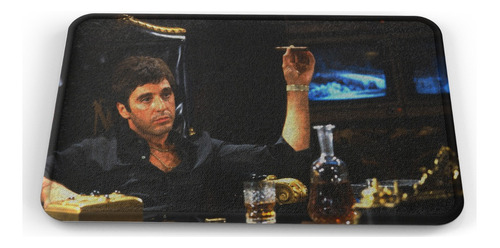 Tapete Tony Montana Sentado Puro Baño Lavable 50x80cm