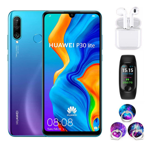 Huawei P30 Lite Dual Sim 128 Gb Azul Pavo Real 6 Gb Ram