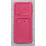 Case Silicone Compativel Motorola Moto G100 6.7 Porta Cartão Cor Pink Coral