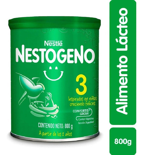 Nestogeno 3 Fórmula Infantil X 800 Gr Sabor Natural