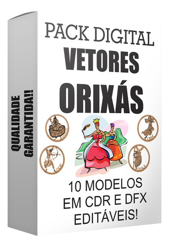 Kit Digital Mandalas Orixás  10 Modelos Cdr