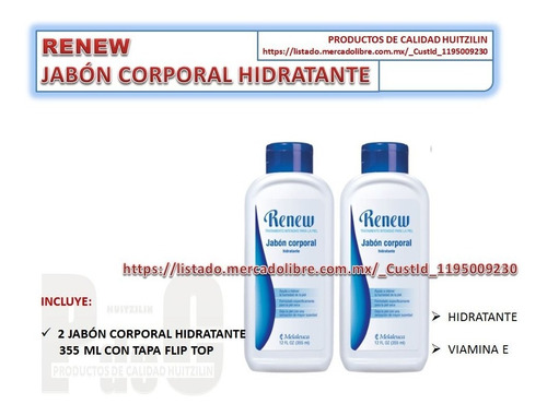Shampoo Hidratante Cuerpo Jabón Corporal, Renew De Melaleuca