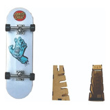 Fingerboard Profissional Santa Cruz Shape De Madeira + Rack 