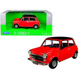 Mini Cooper 1300 Rojo Clasico Escala 1:24 Welly Nuevo