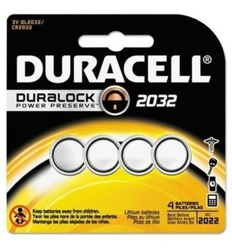 2032 Duracell Duralock Cr2032 Baterías De Litio De 4 Paquet