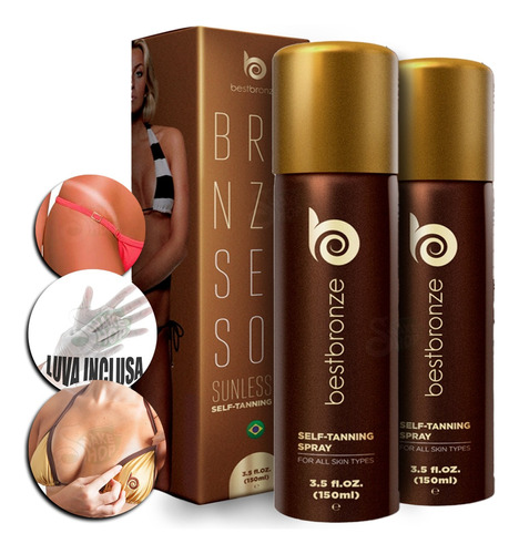 Kit 02 Autobronzeador Best Bronze Bronzeado Sem Sol 150ml