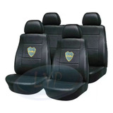 Funda Cubre Asiento Cuerina Logo Boca 10 Piezas